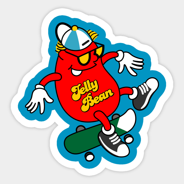 Skate and jelly bean Sticker by My Happy-Design
